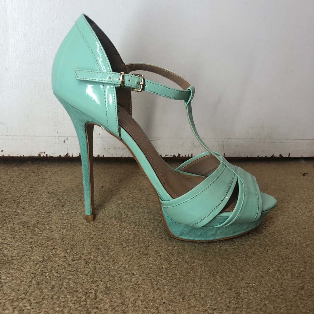 Mint Green Platform Heels